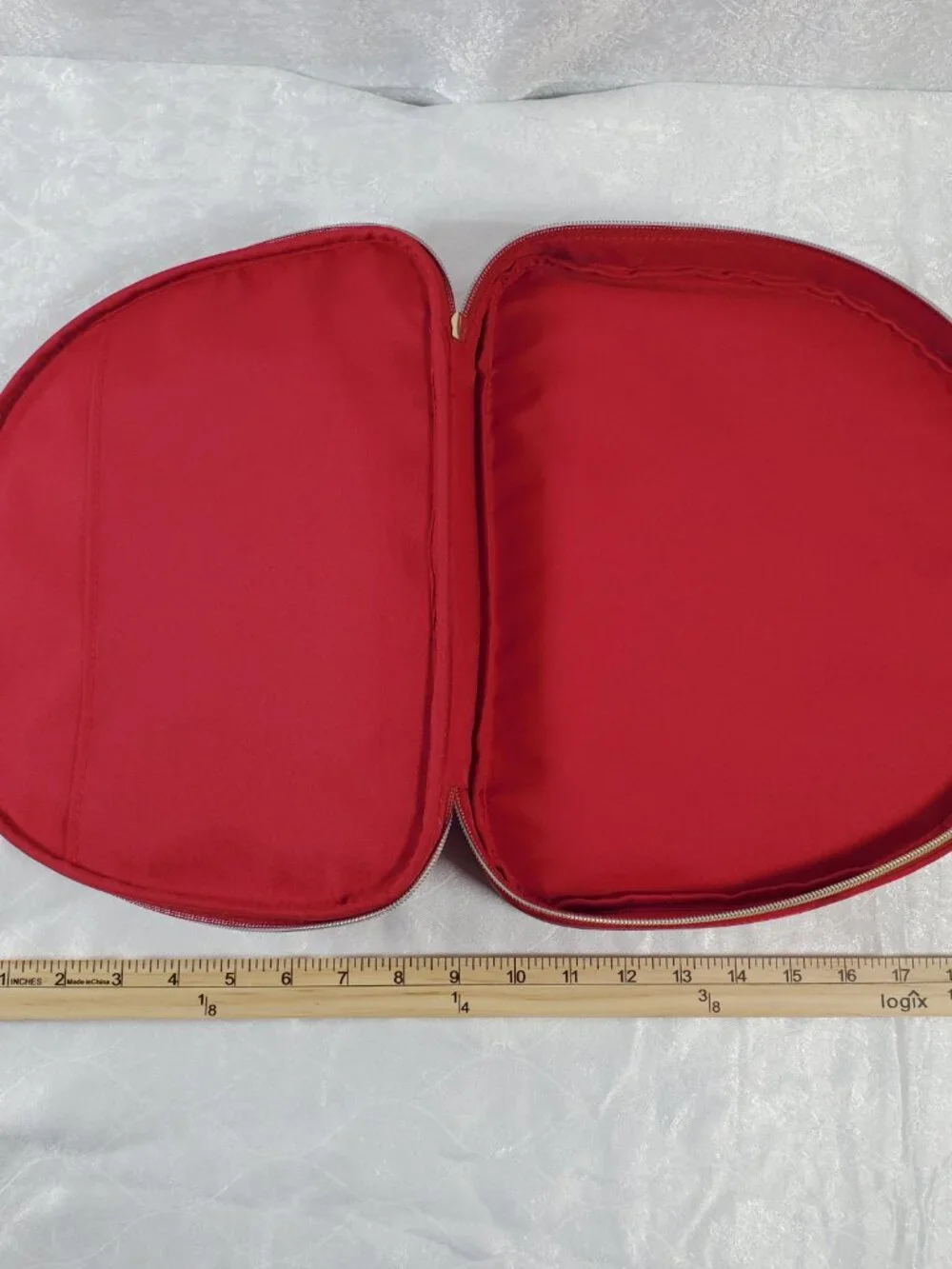 Estee Lauder Red Polka Dot Cosmetic Train Case Makeup Travel Bag 10.5